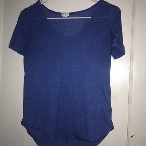 blue flowy garage top